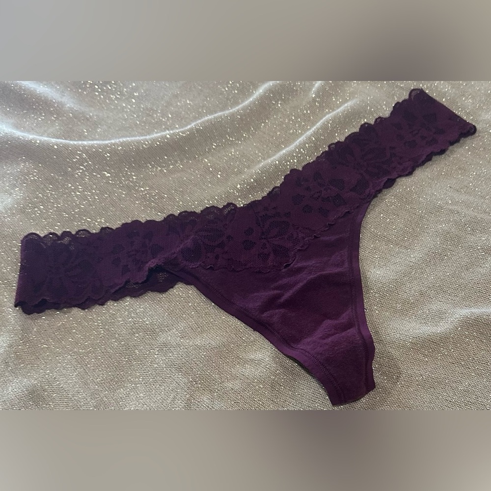 Victoria's Secret Deep Purple Lace Panties